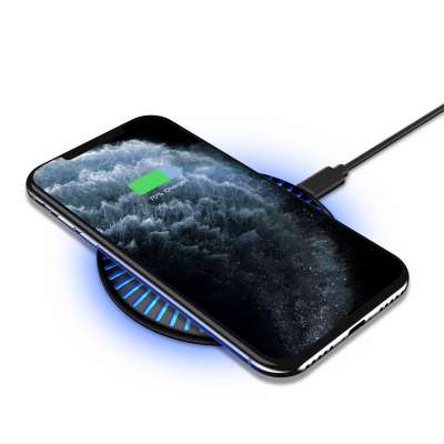 UFO Shape LED Light Fast Qi Wireless Charging Pad 10W Wireless Mobile Phone Charger For iPhone AirPods