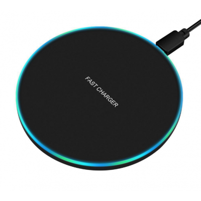 New Custom 10w Round Charger Fast Cargador Inalambrico Qi Wireless Charging Pad Wireless Phone Charger for Iphone Samsung